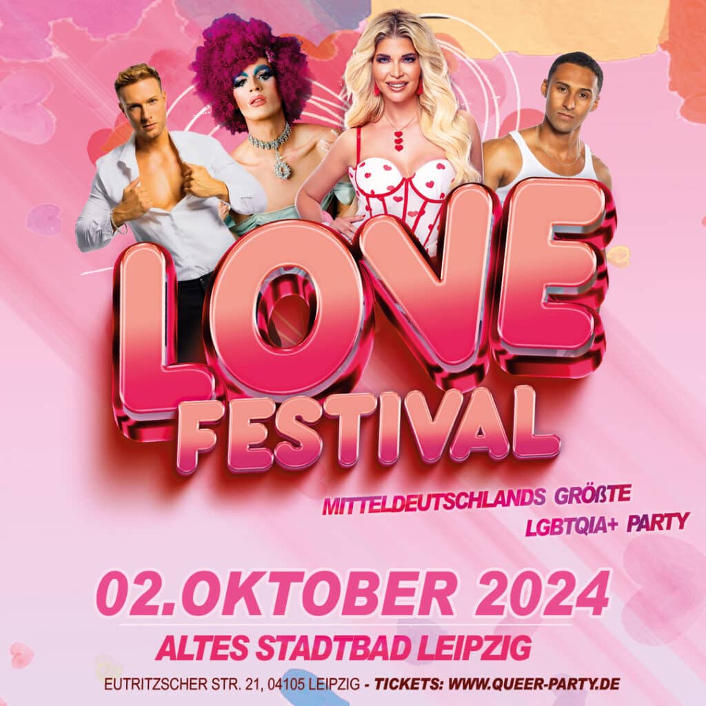 Love Festival Queer Party im Alten Stadtbad in Leipzig am 02.10.2024